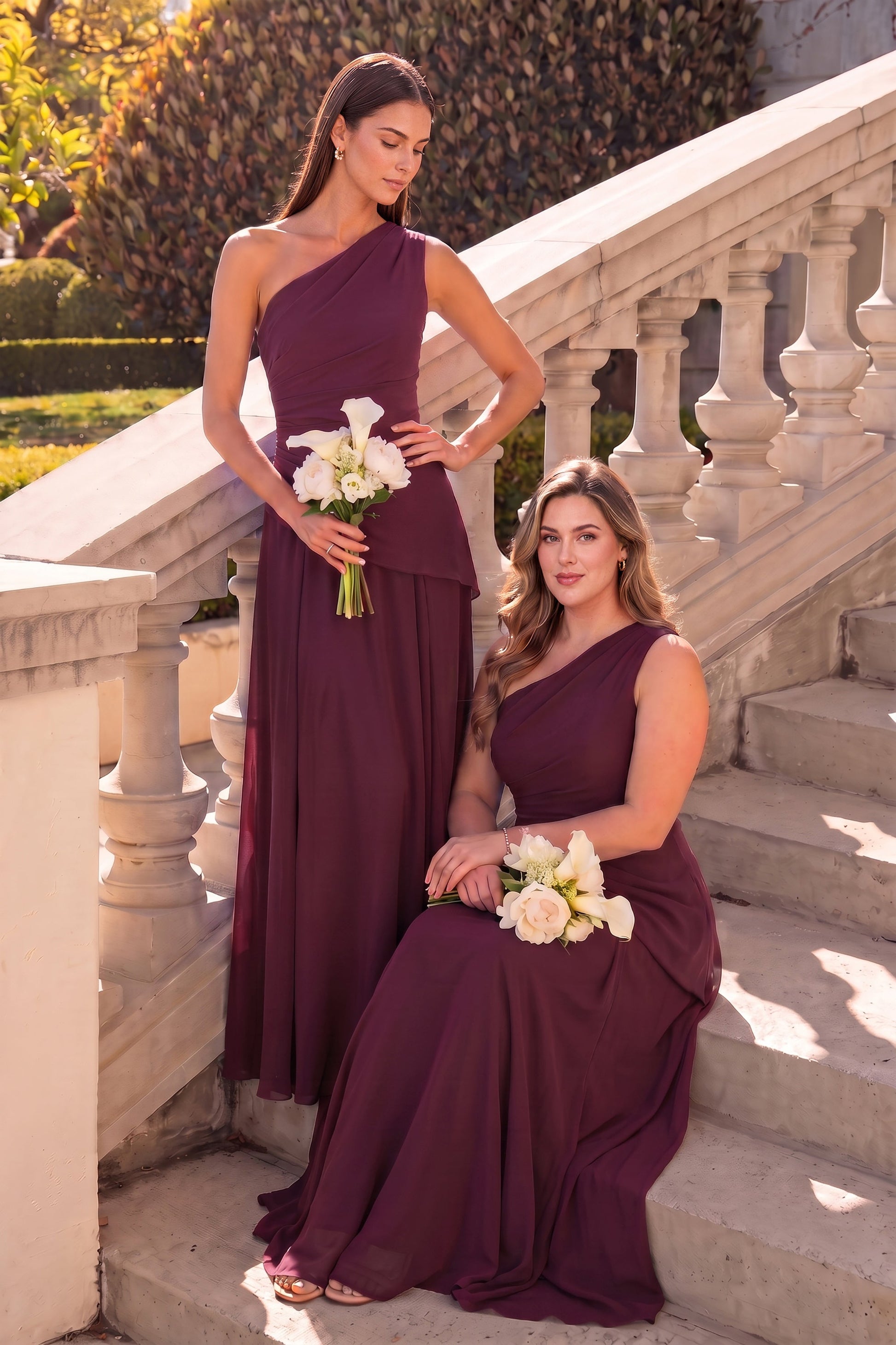 Arabella One-Shoulder Chiffon Dress Daffodil 6