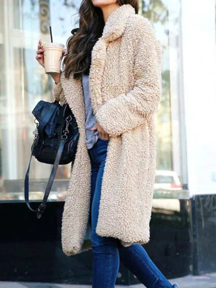Ivodessa Sherpa Teddy Coat Apricot 2
