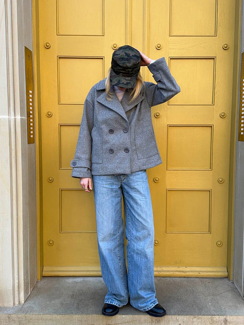 Isabelle Grey Wool Coat Grey 1