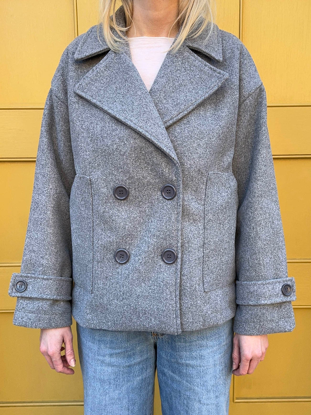 Ginalli Double-Breasted Wool Coat Grey 7