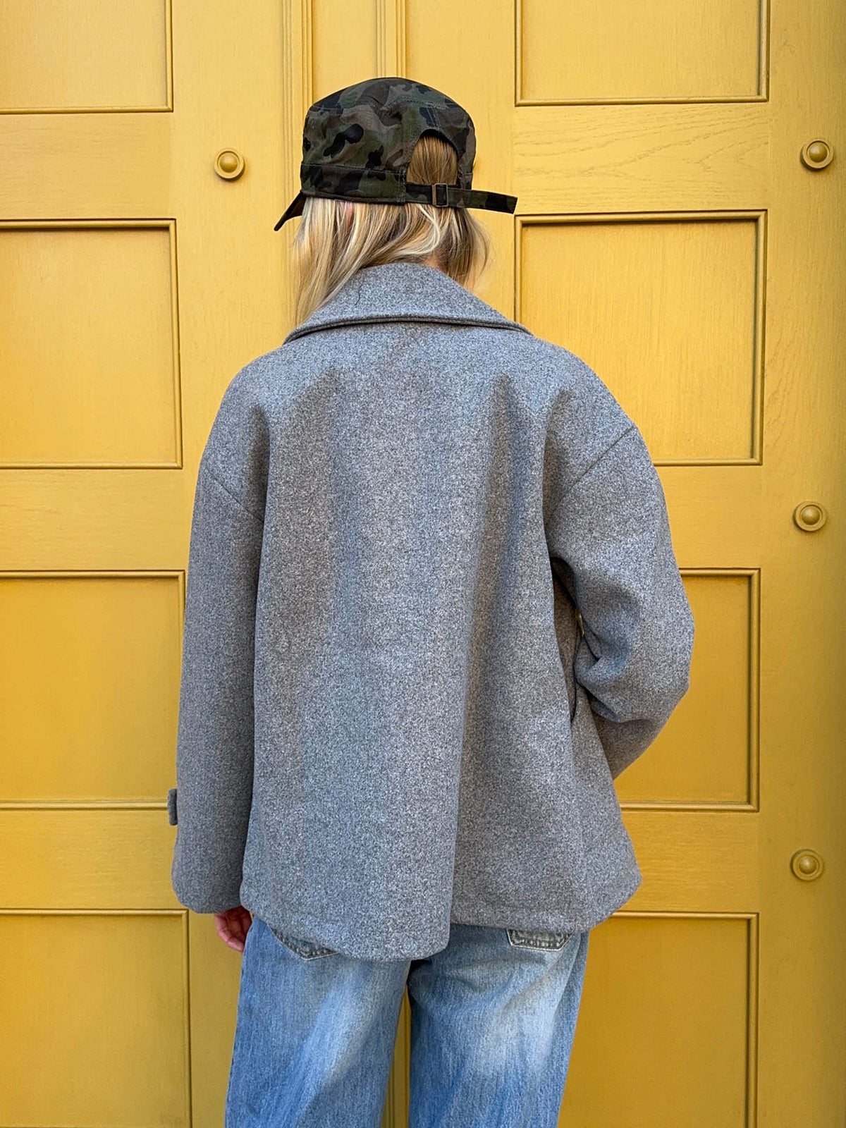 Ginalli Double-Breasted Wool Coat Grey 3
