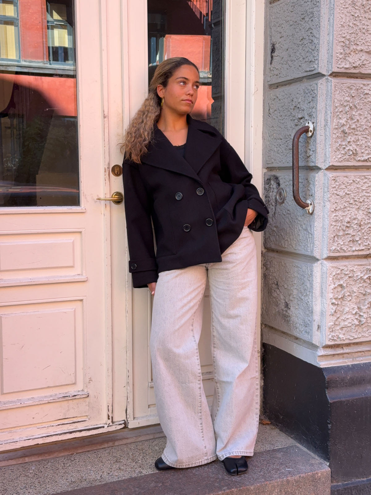 Isabelle Grey Wool Coat Black 9