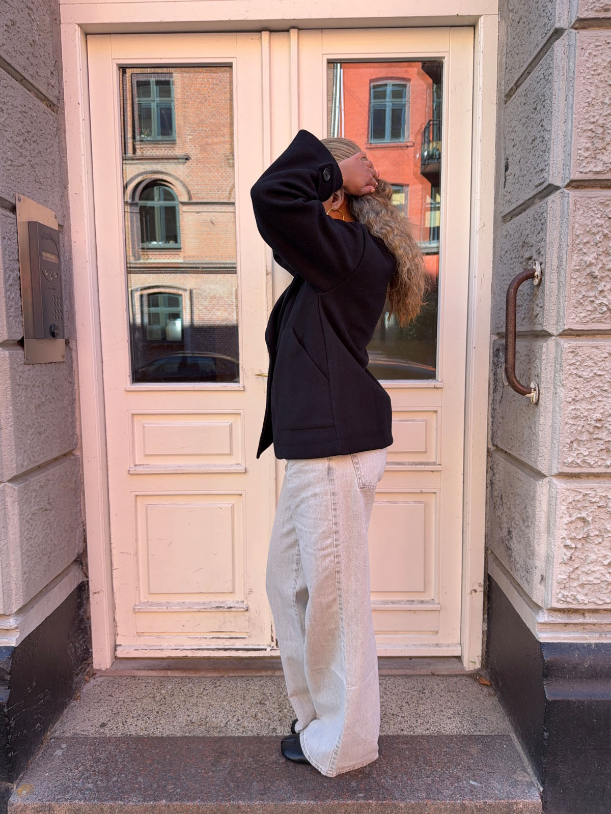 Ginalli Double-Breasted Wool Coat Black 4