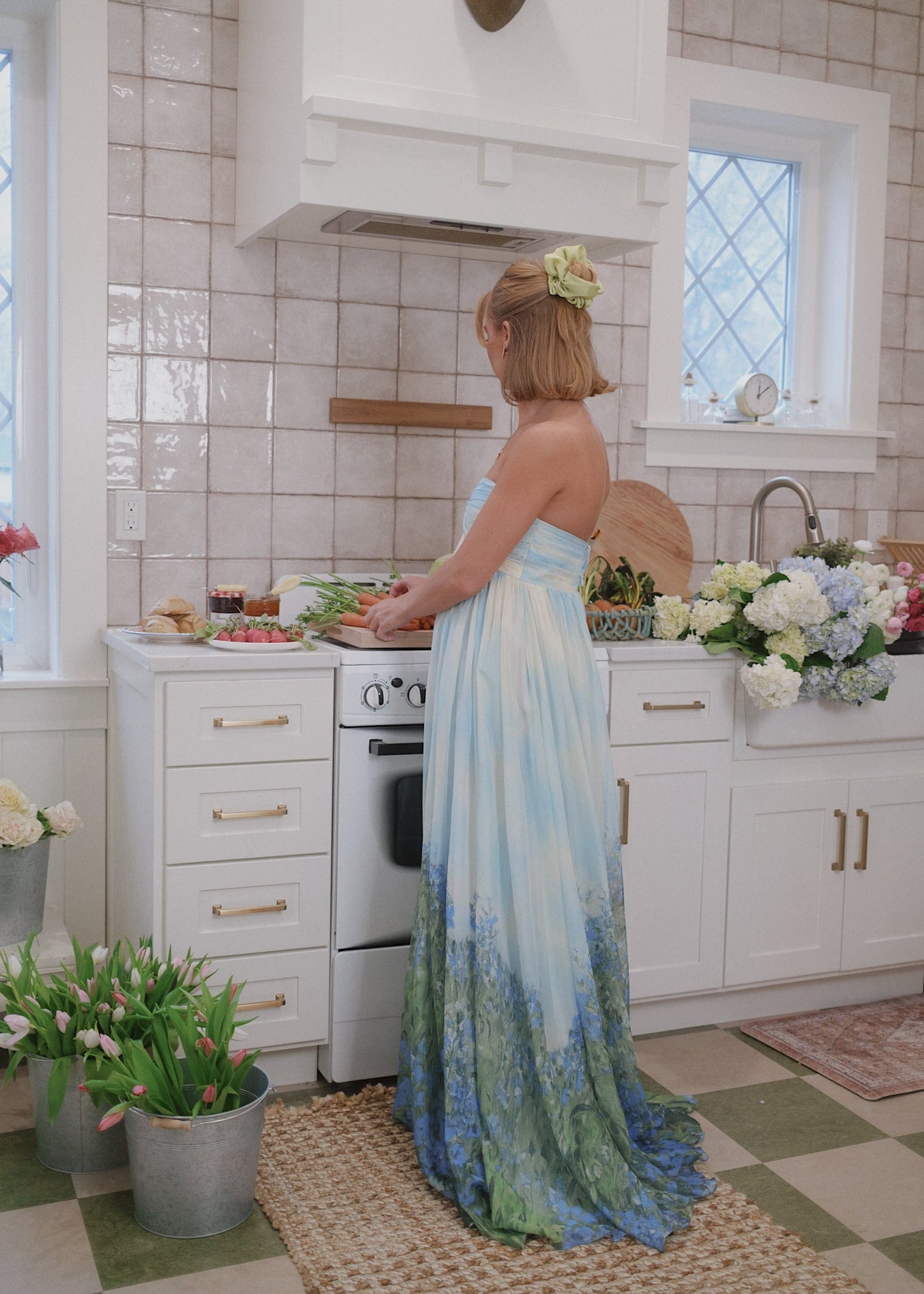 Ophelia Ombre Maxi Dress Blue 7