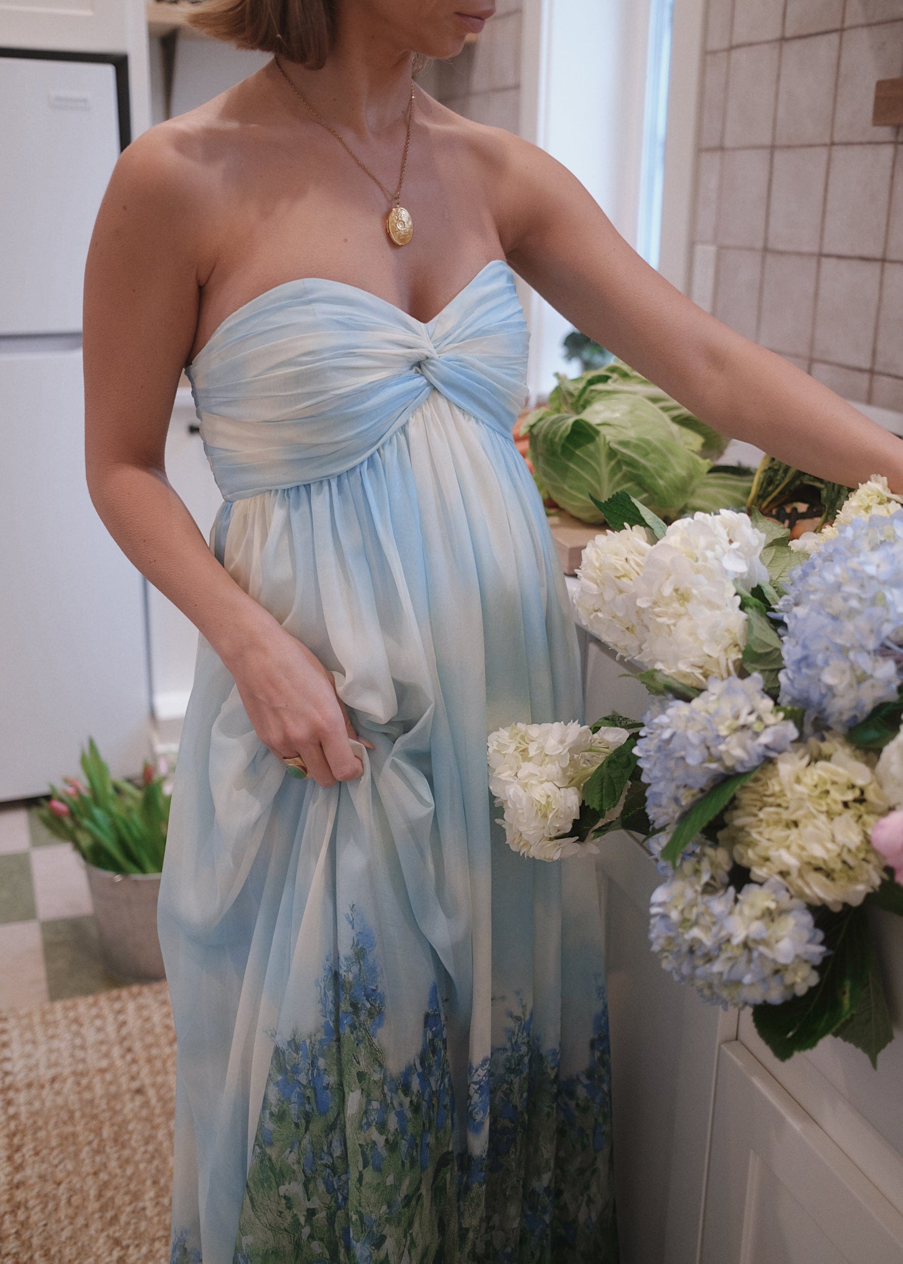 Ophelia Ombre Maxi Dress Blue 6