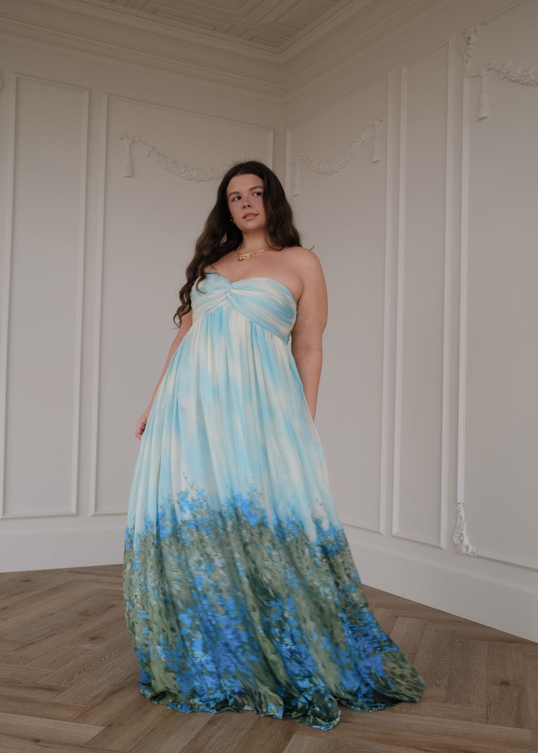 Ophelia Ombre Maxi Dress Blue 5
