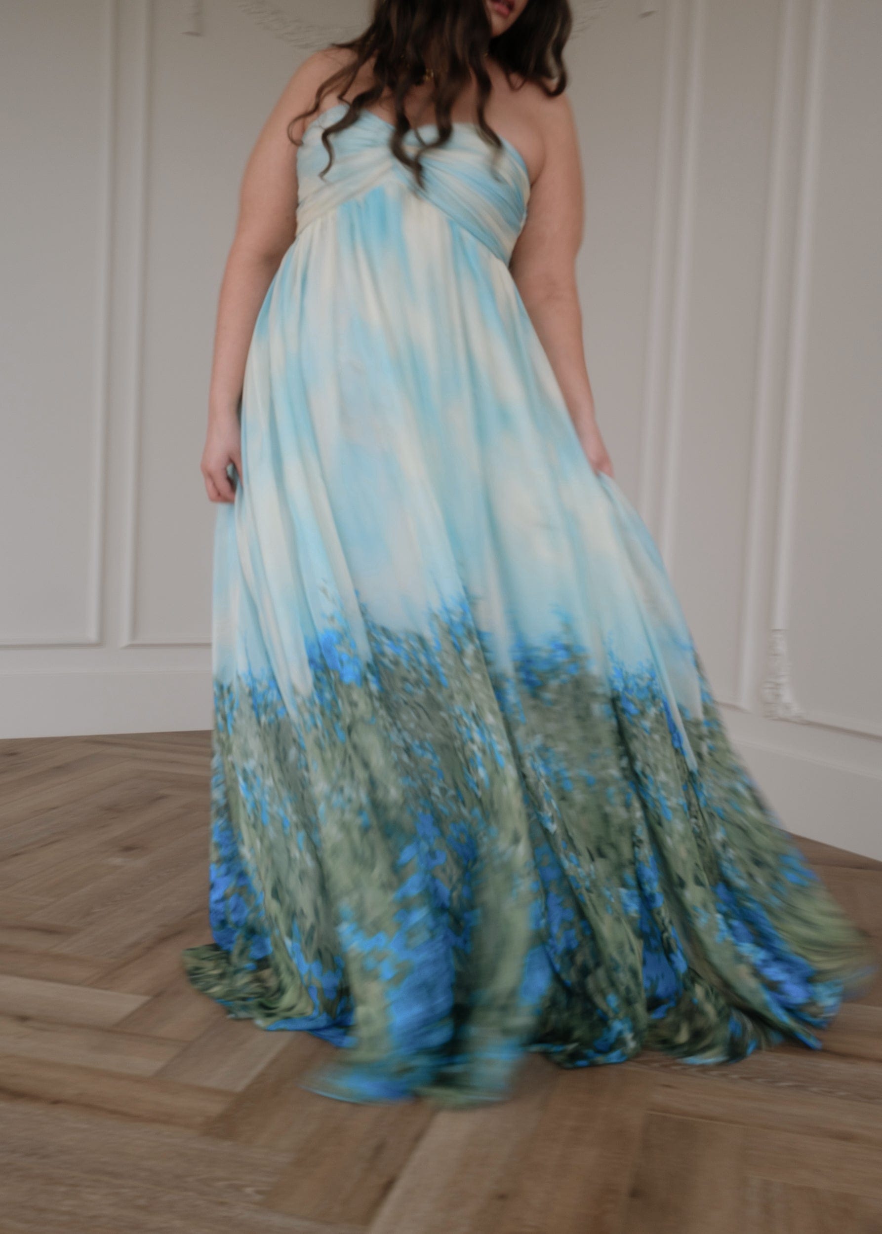 Ophelia Ombre Maxi Dress Blue 3