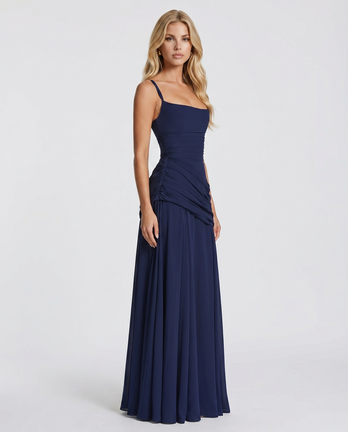 Charlotte Ruched Maxi Dress Pink 7