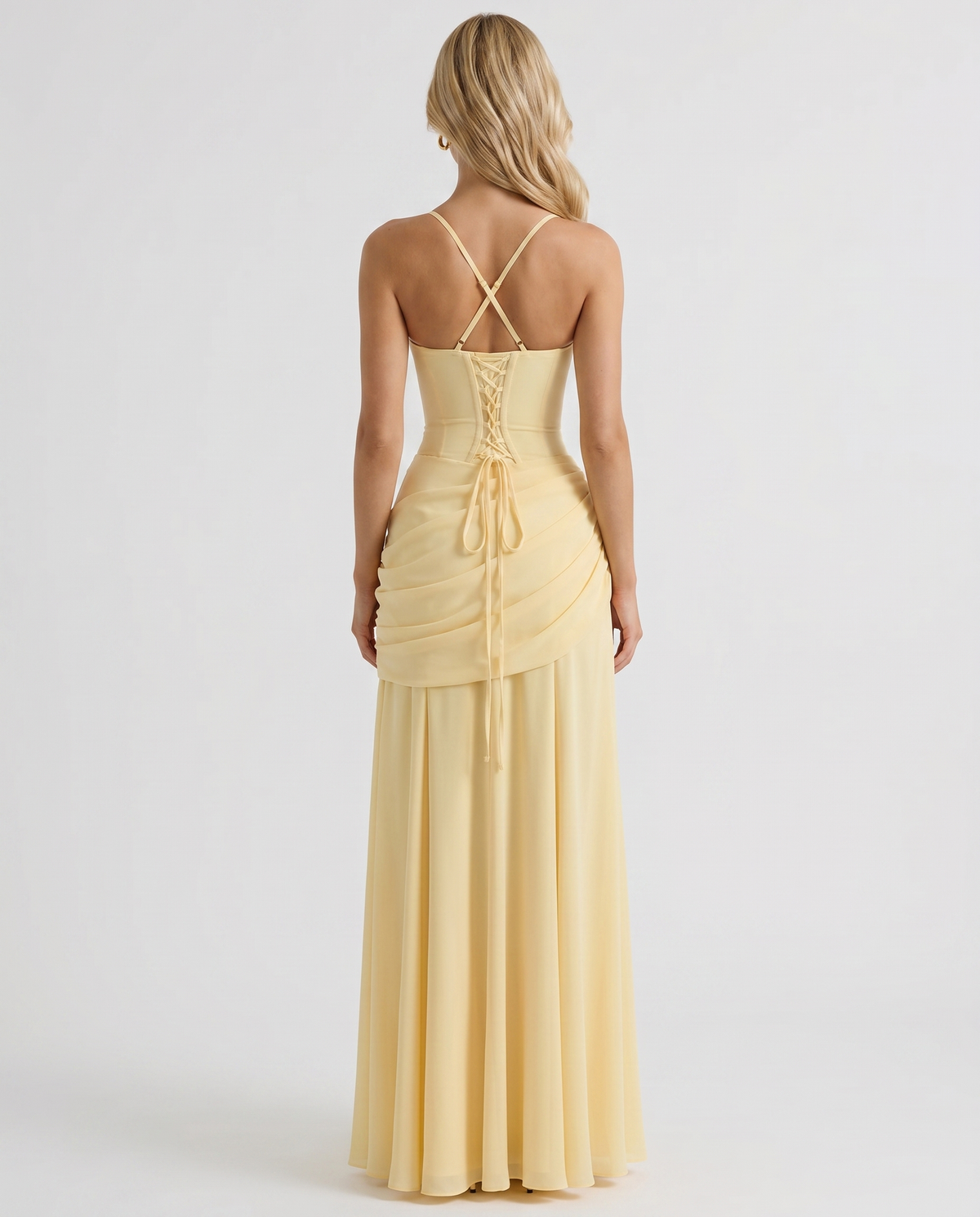 Charlotte Ruched Maxi Dress Black 4