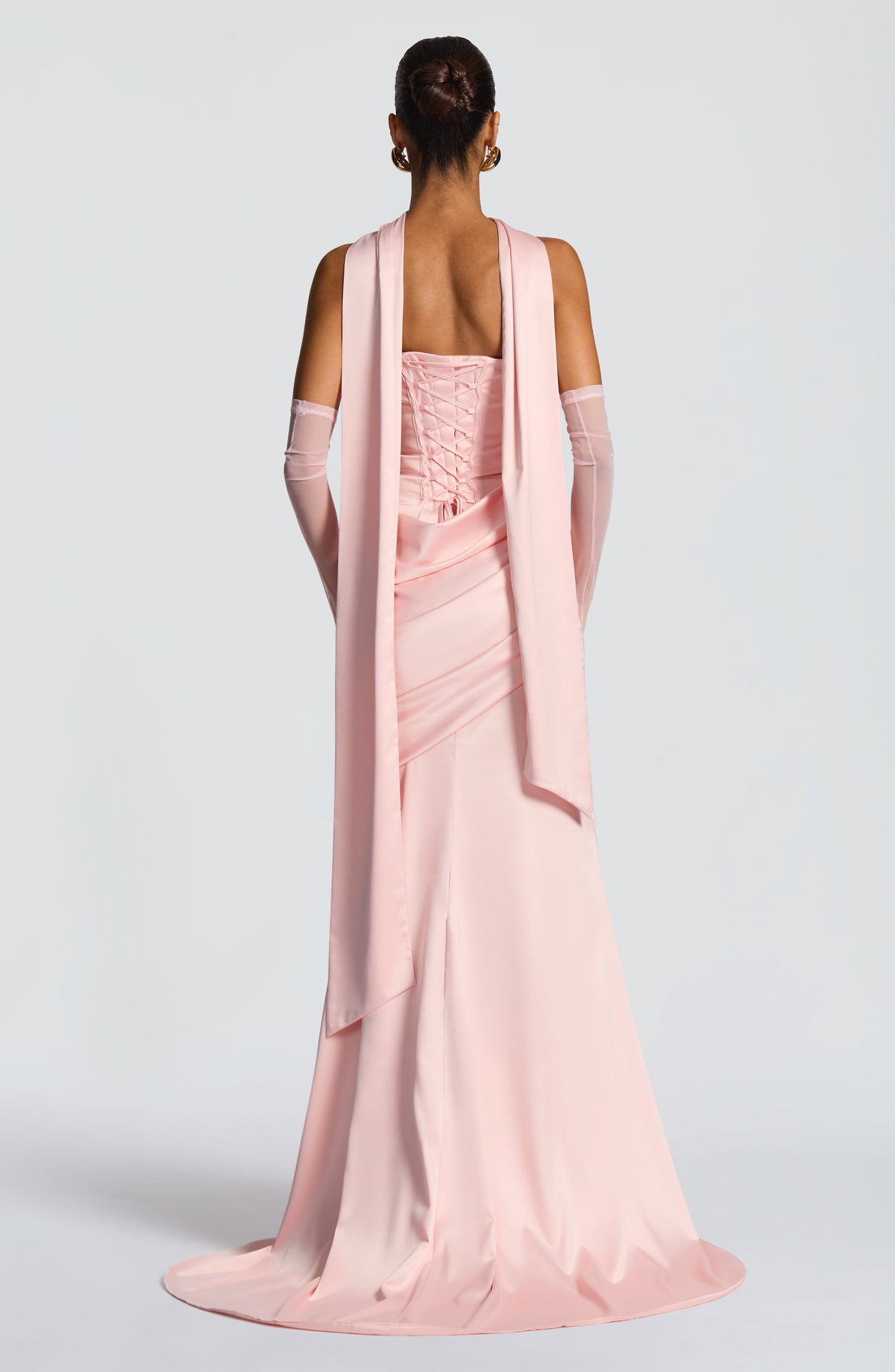 Kensington Plum Satin Maxi Dress Blush 9