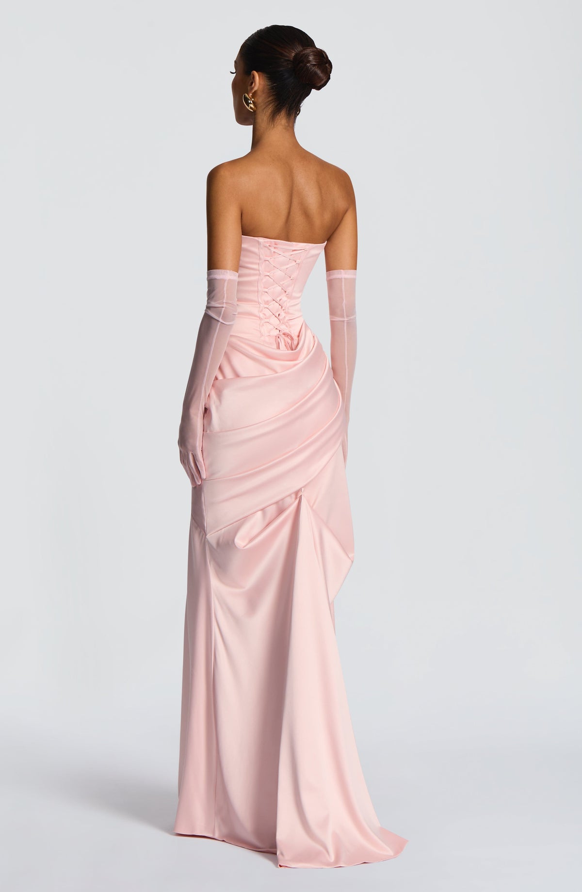 Kensington Plum Satin Maxi Dress Blush 5