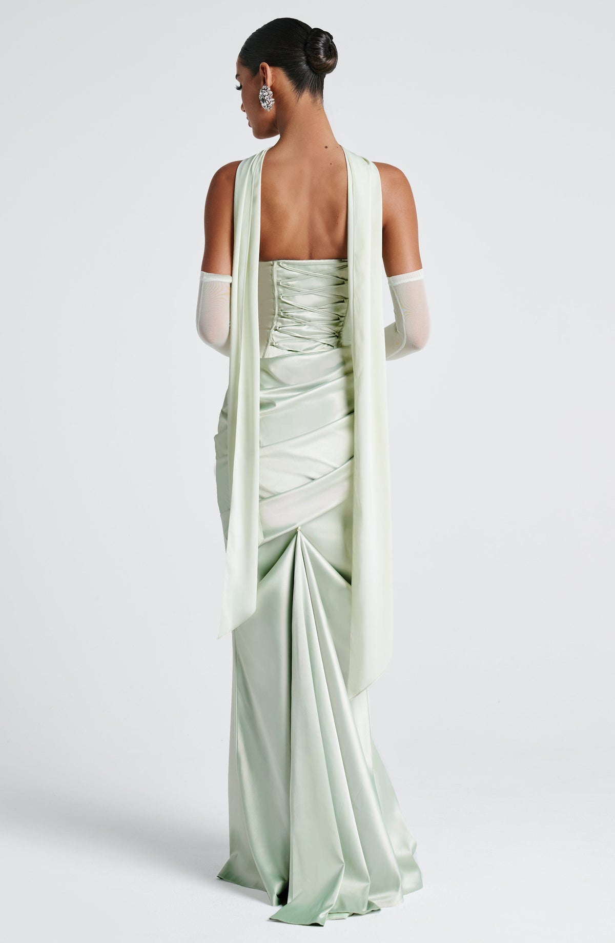 Kensington Plum Satin Maxi Dress Mint 7