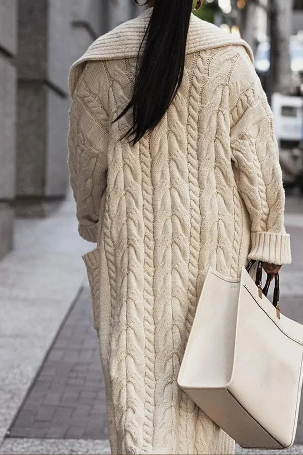 Margot Wool Lapel Overcoat White 3