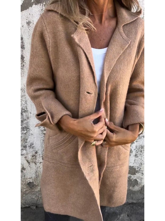 Pippa Lapel Collar Button-Front Coat Light Pink 5