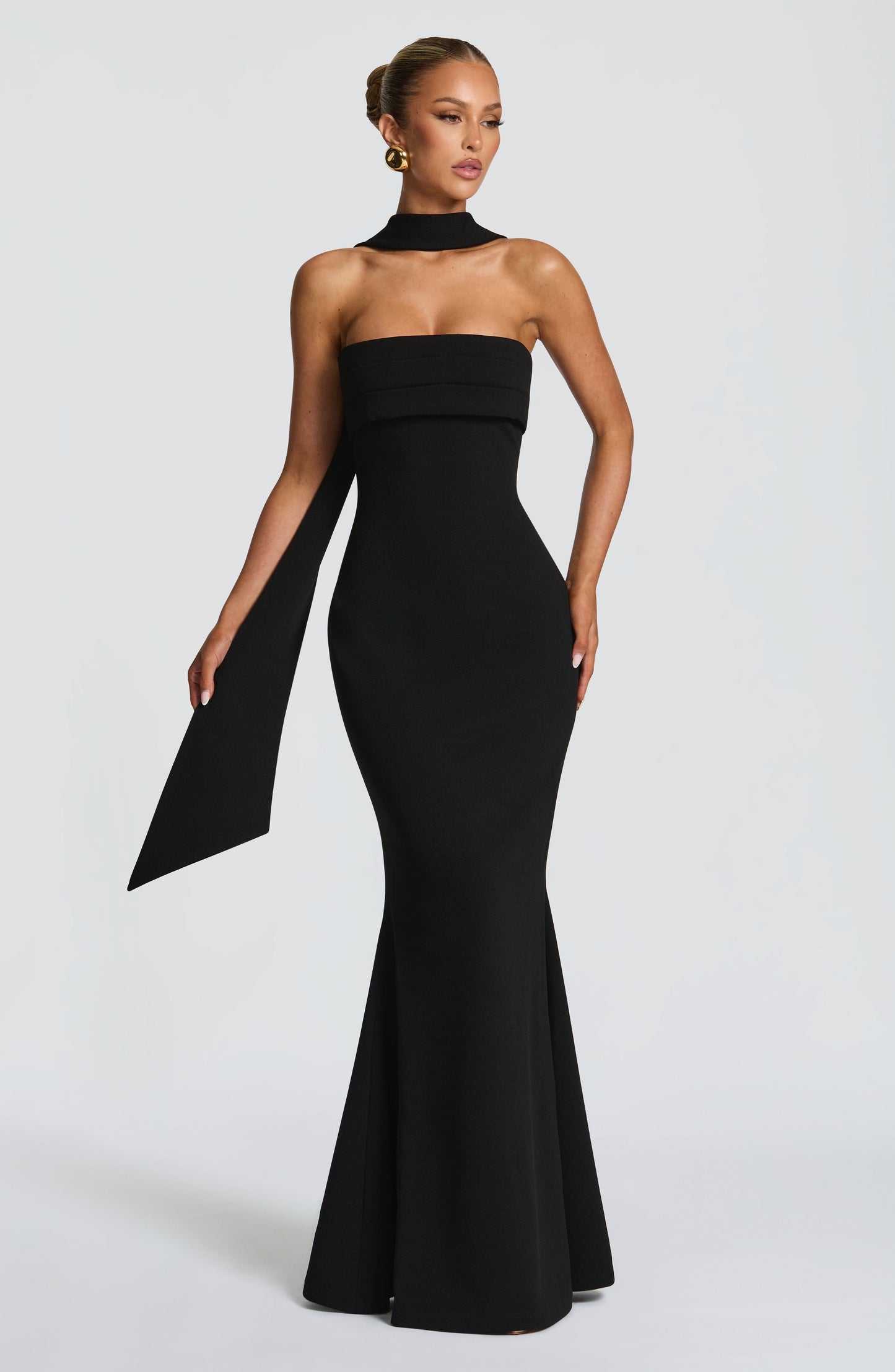 Leura Navy Maxi Dress Black 1