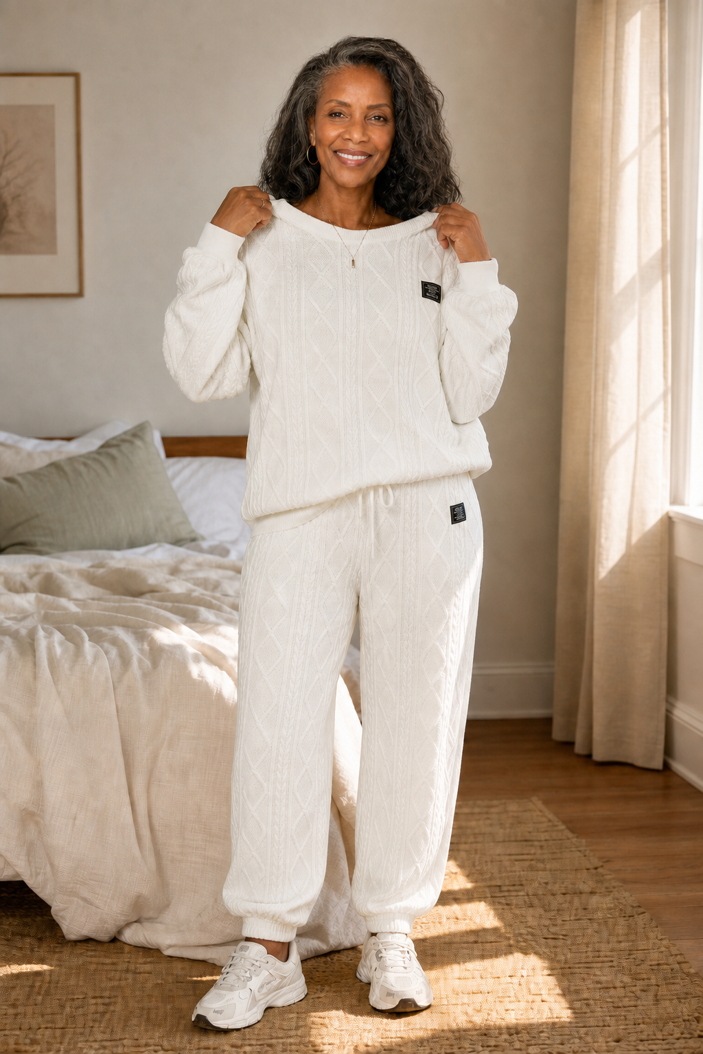 Celeste Knit Co-ord Set White 2