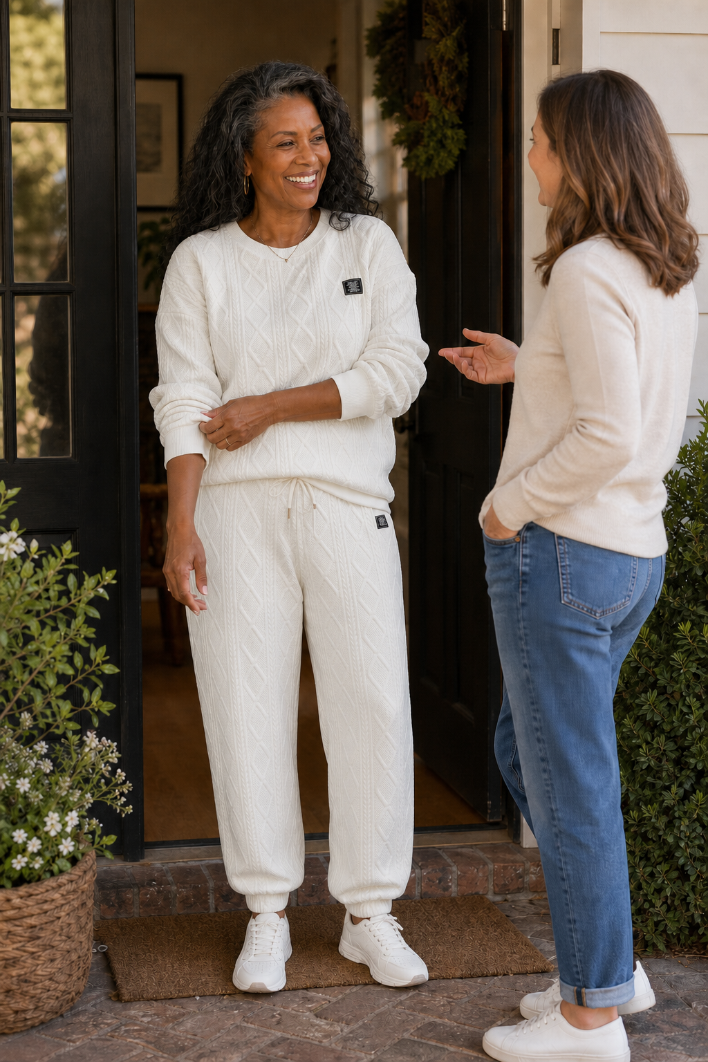 Celeste Knit Co-ord Set White 3