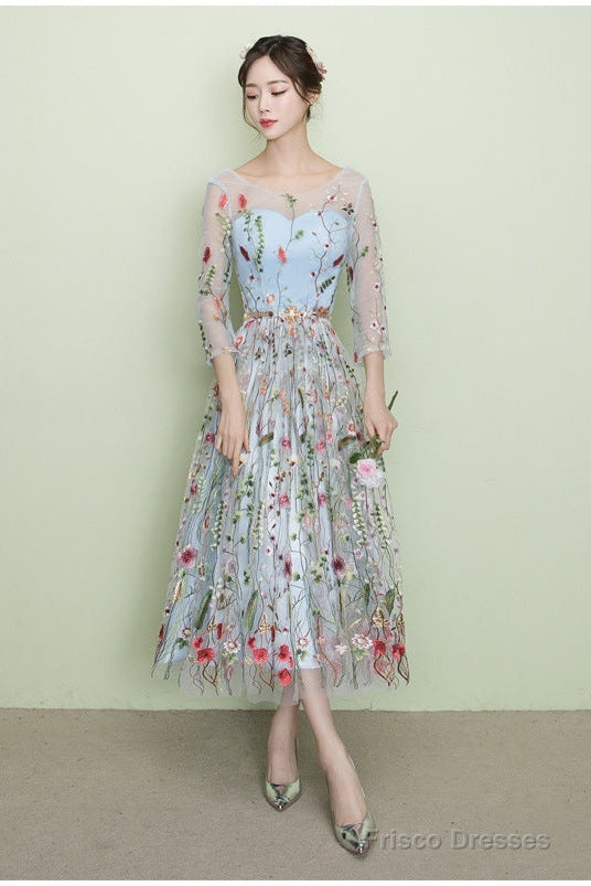 Celeste Lace Tea-Length Dress Picture Color 2