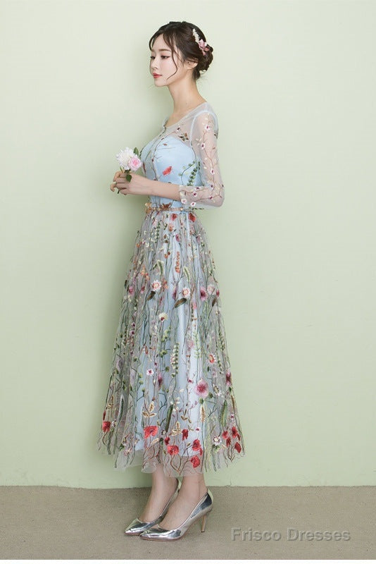 Celeste Lace Tea-Length Dress Picture Color 3