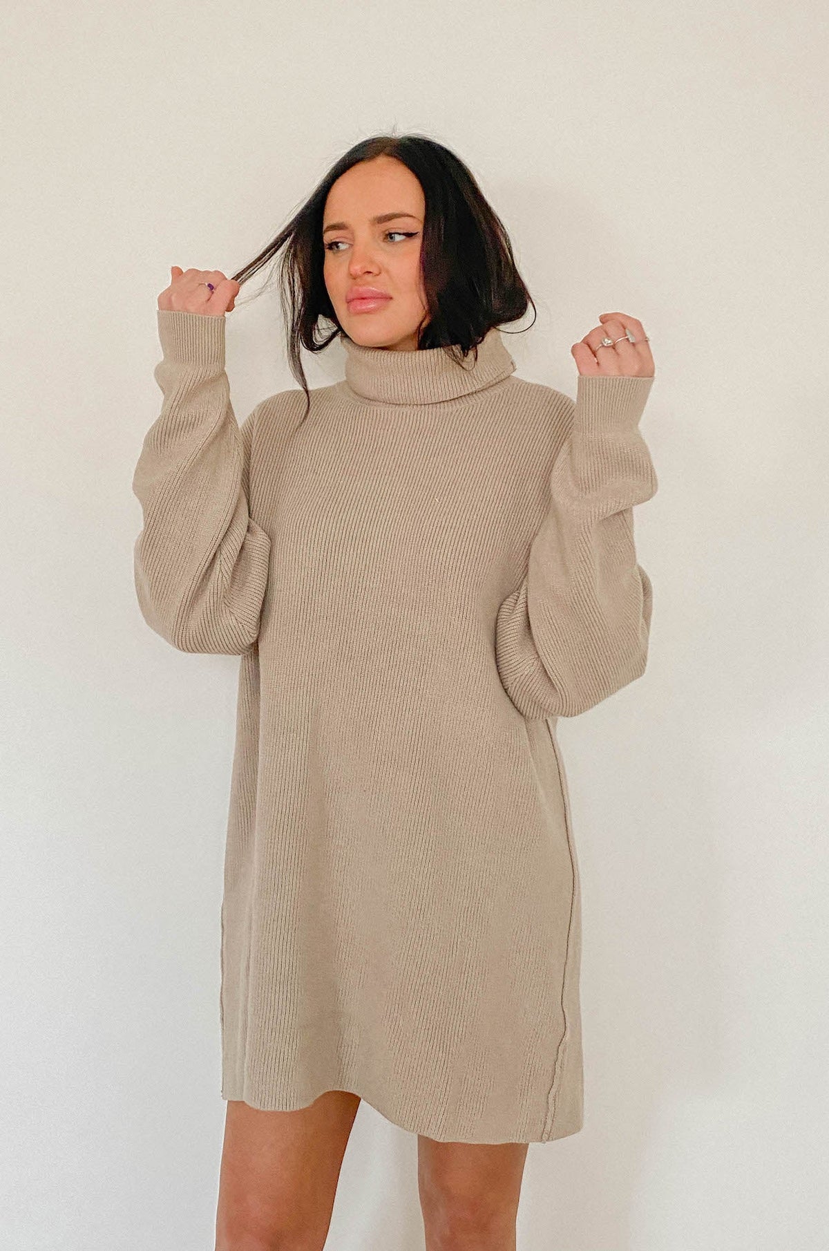 Margot Turtleneck Sweater Dress Multi 7