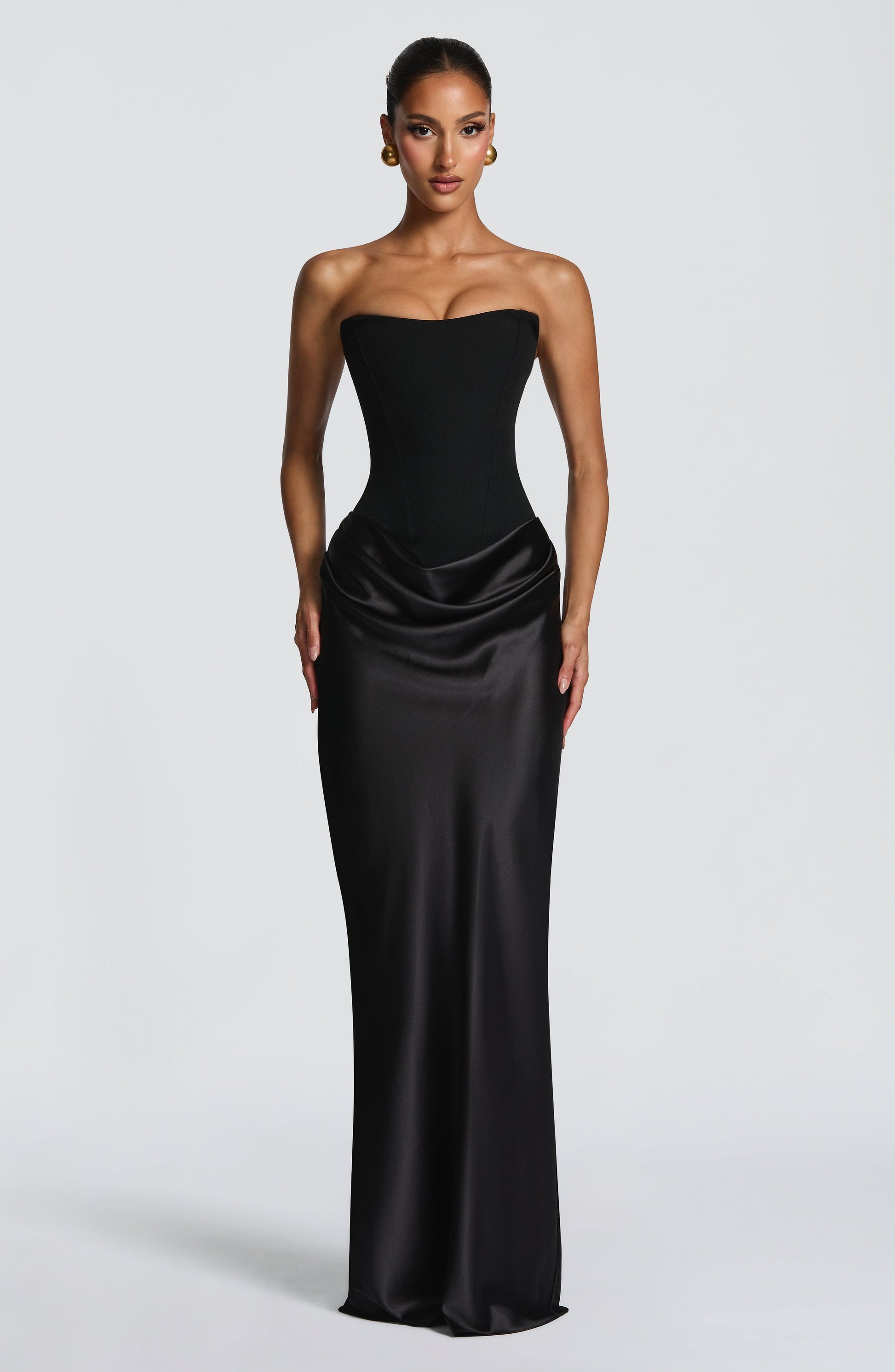 Maggie Navy Maxi Dress Black 6