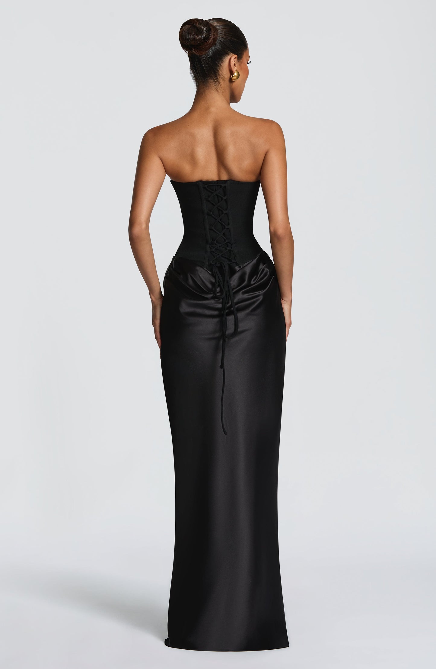 Maggie Navy Maxi Dress Black 2