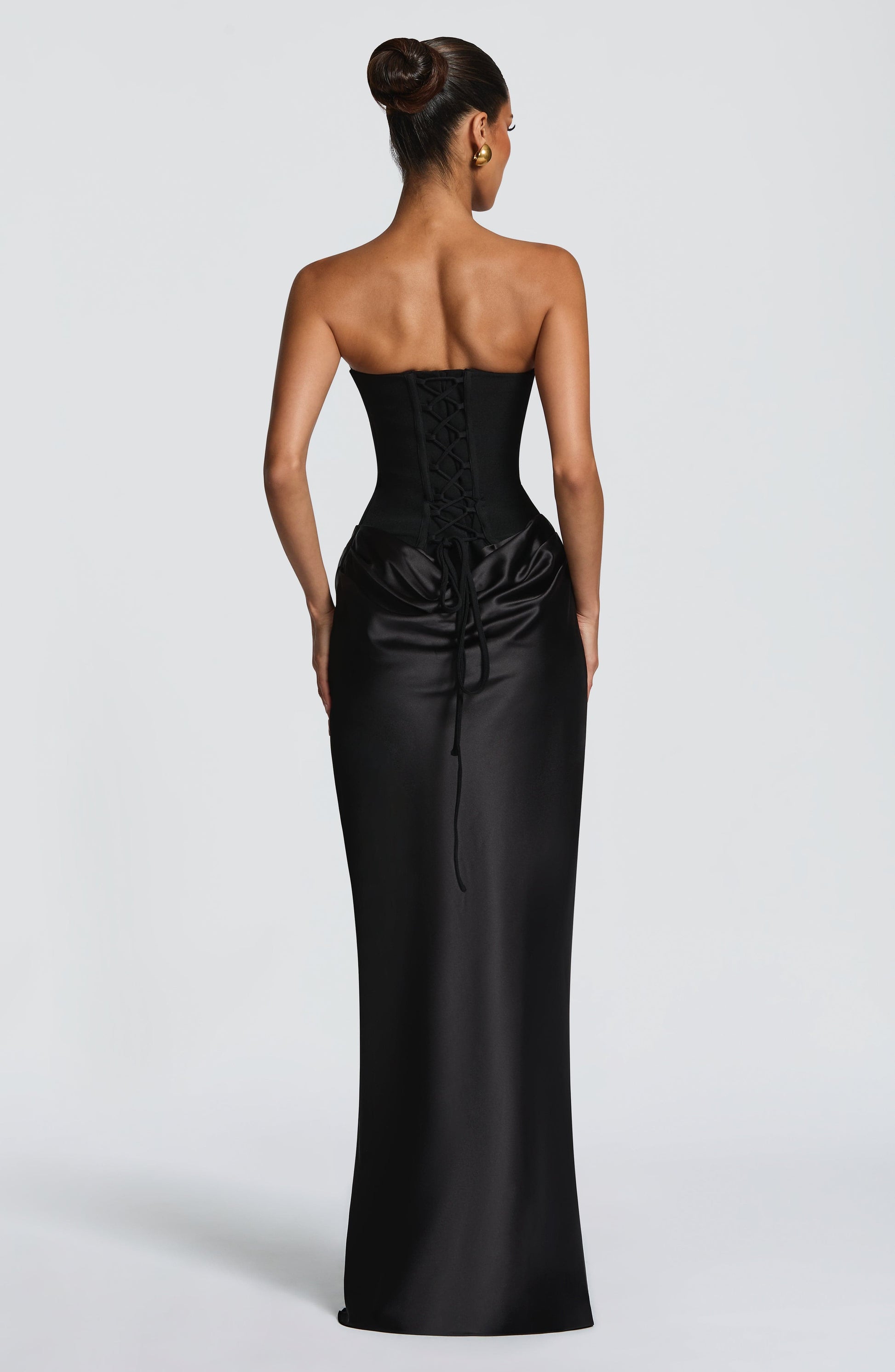 Maggie Navy Maxi Dress Black 2