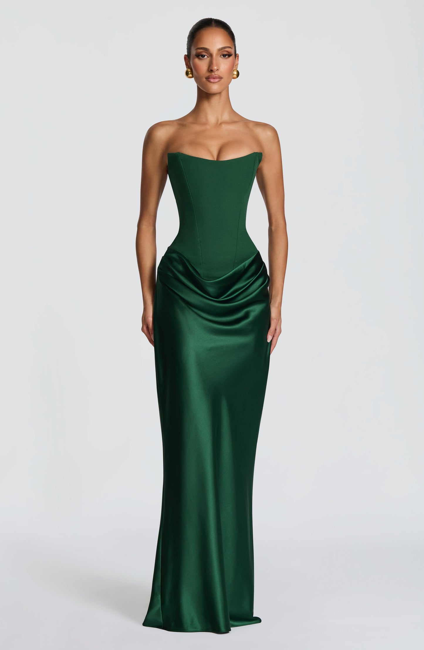 Maggie Navy Maxi Dress Emerald 7