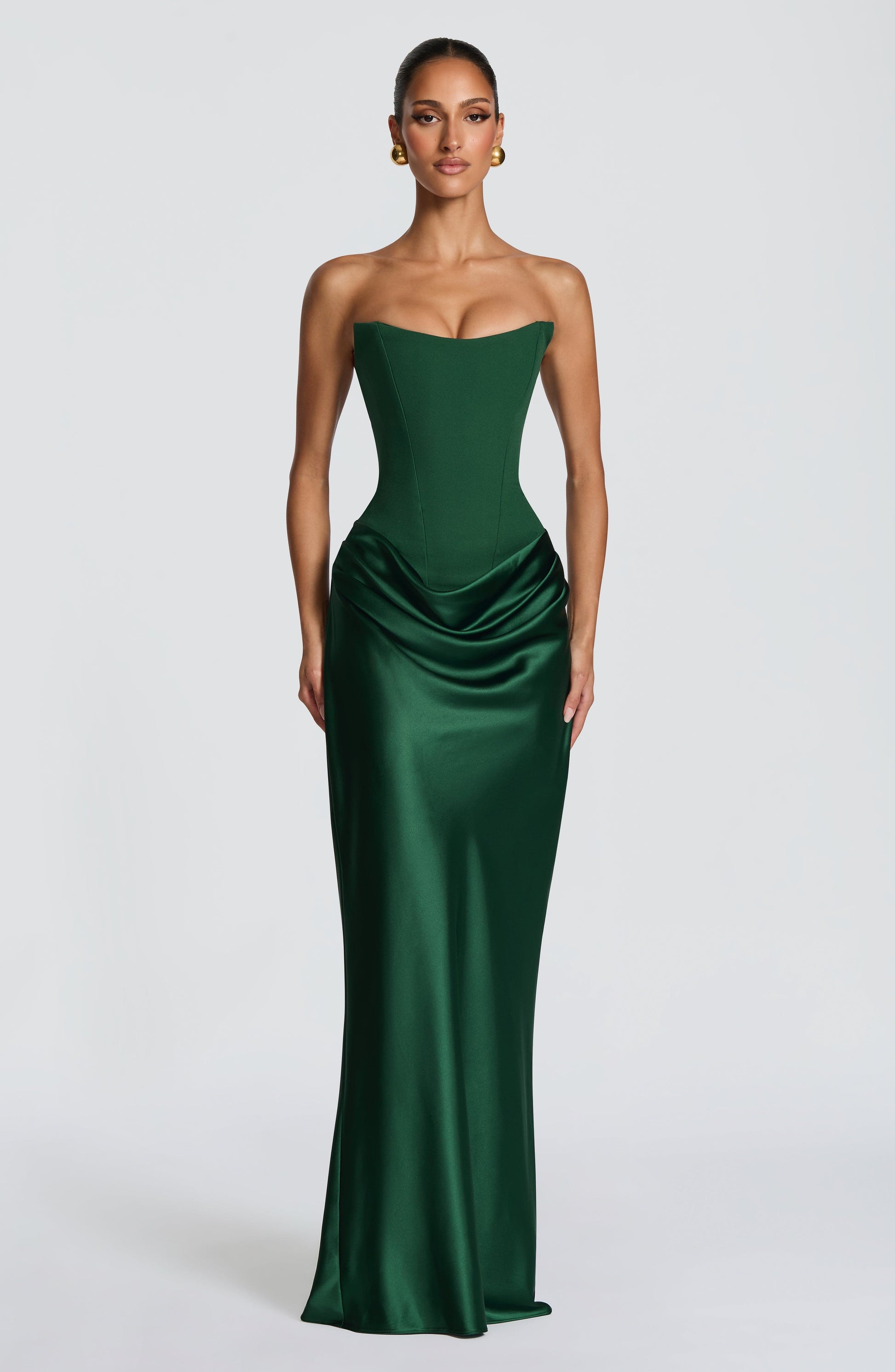 Maggie Navy Maxi Dress Emerald 7