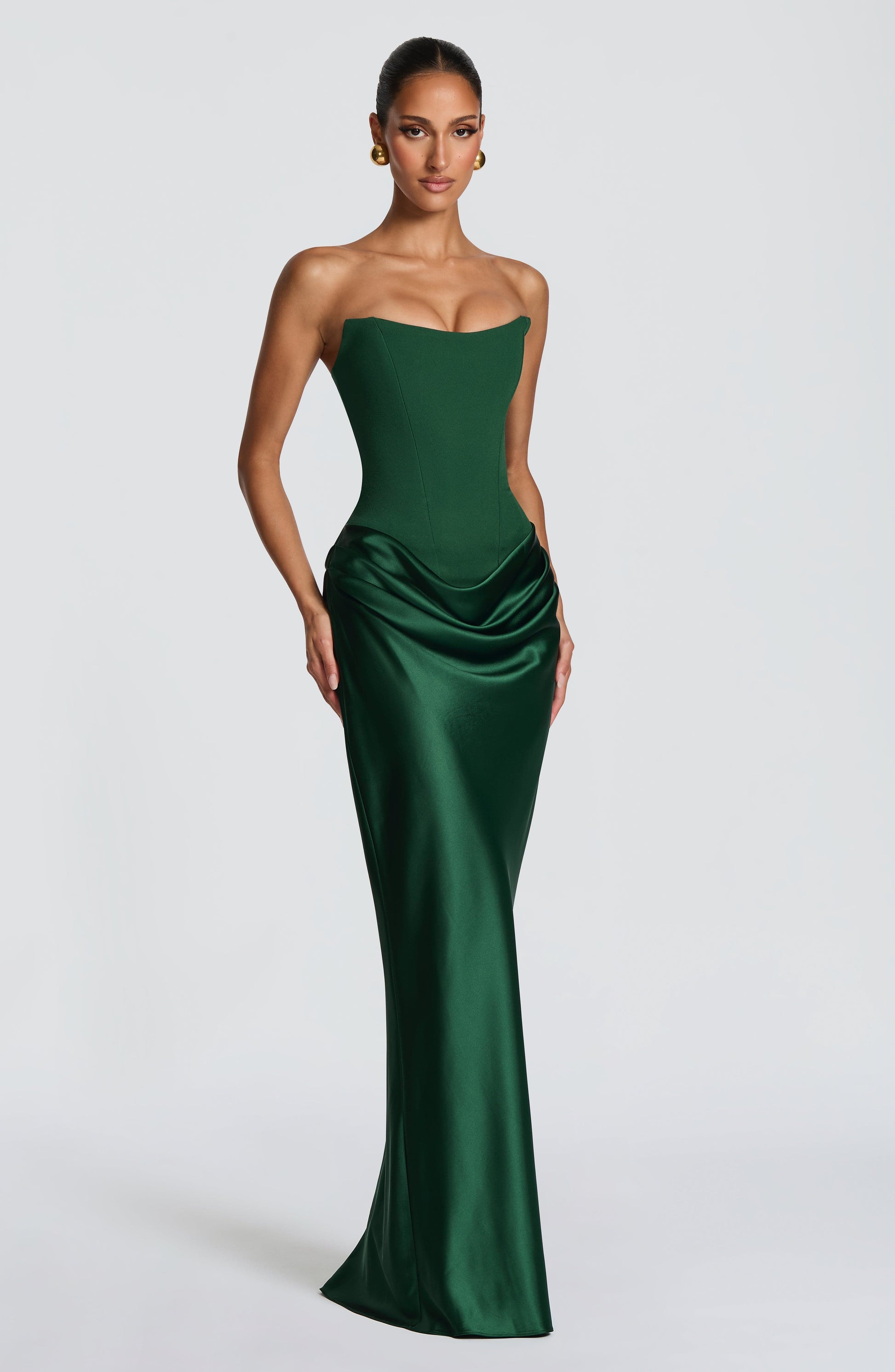 Maggie Navy Maxi Dress Emerald 5