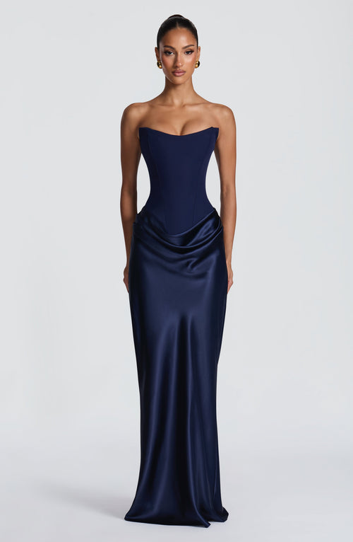 Maggie Navy Maxi Dress Navy 1