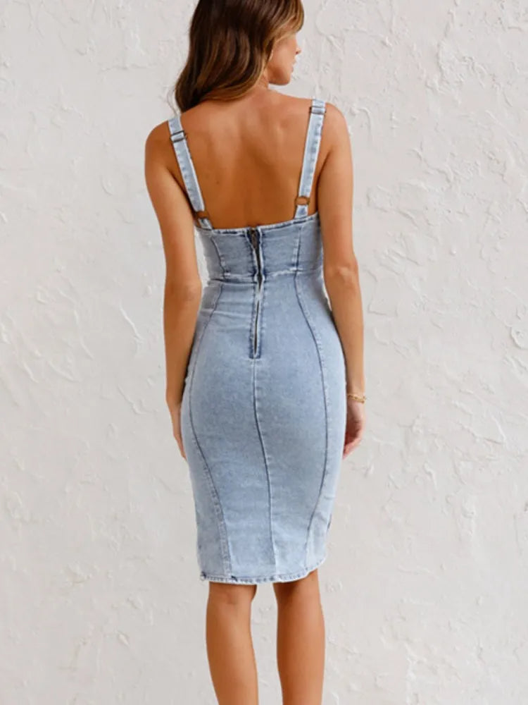 Clara Denim Midi Dress Multi 8