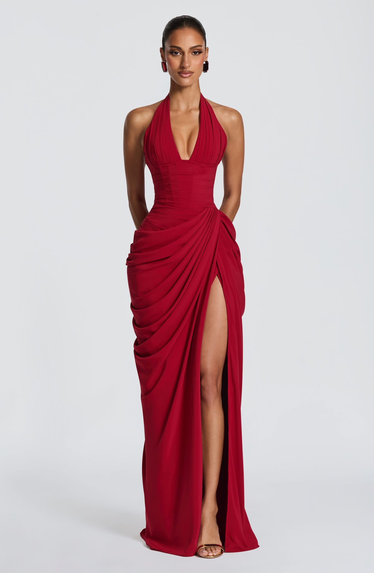 Minette Maxi Dress Plum Brown 10