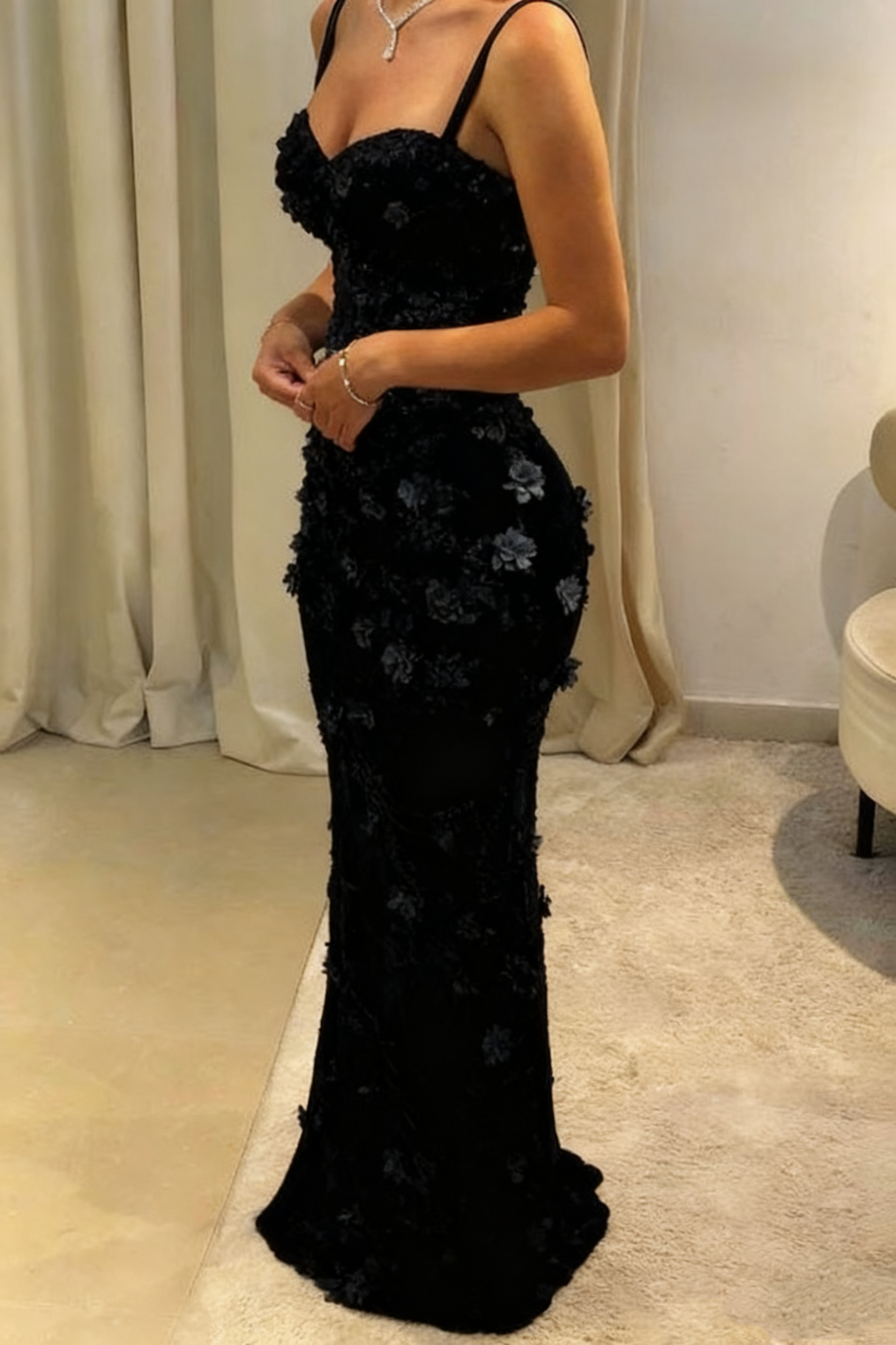 Celestine Mermaid Satin Gown Grape 5