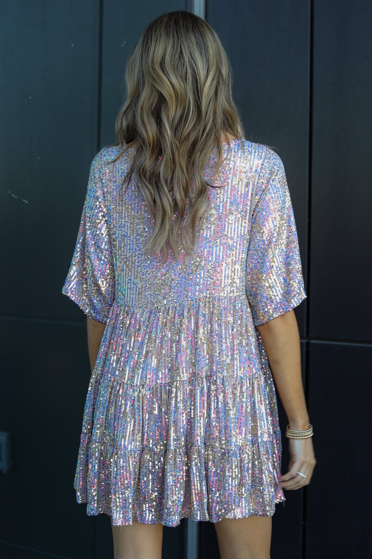 Aurelia Sequin Mini Dress Unicorn 5