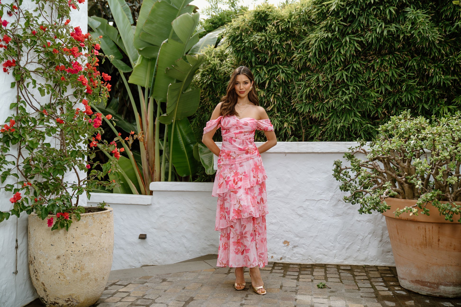 Jenna Floral Maxi Dress Pink 5
