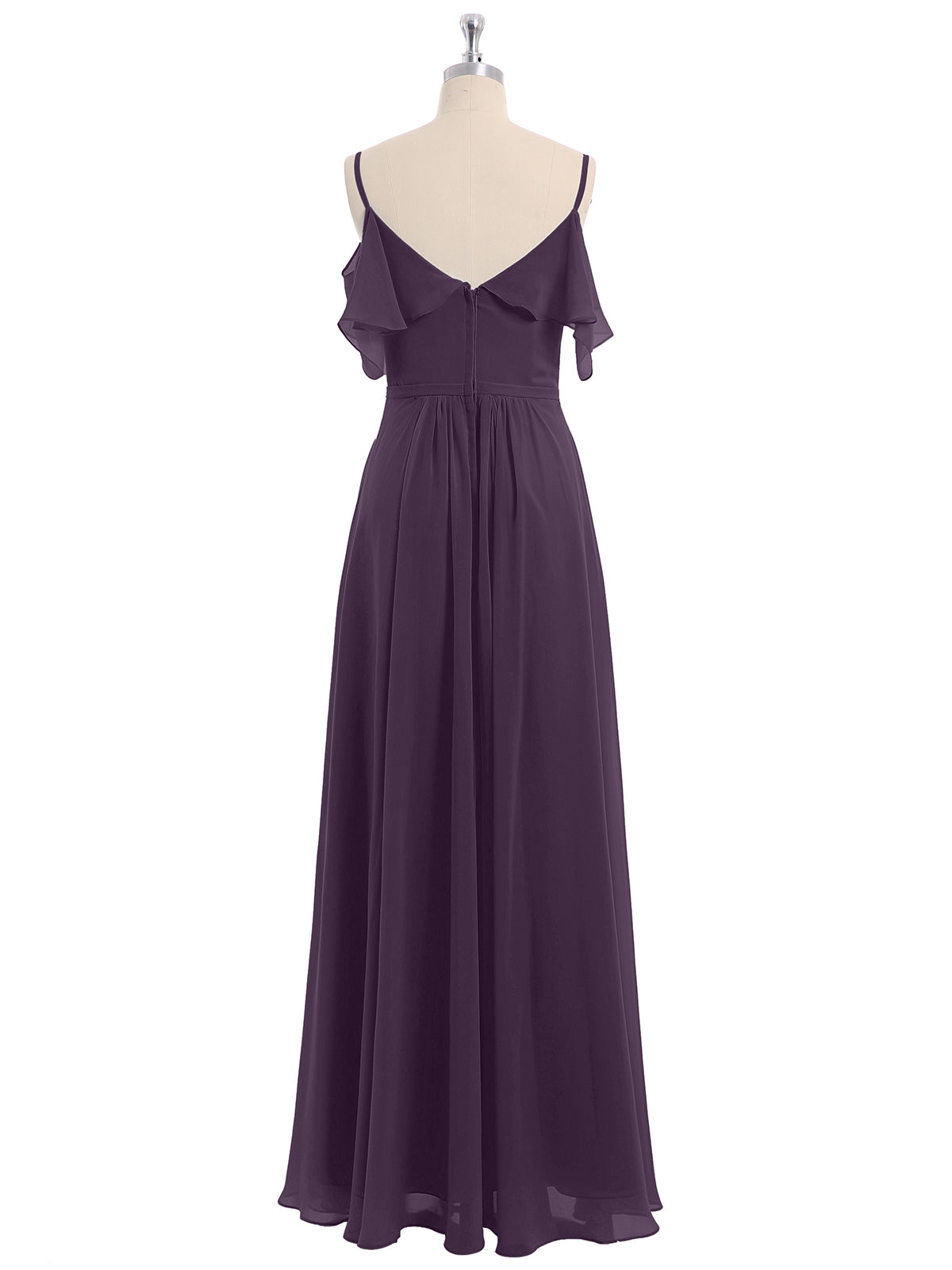Margot Chiffon Off-Shoulder Dress Plum 5
