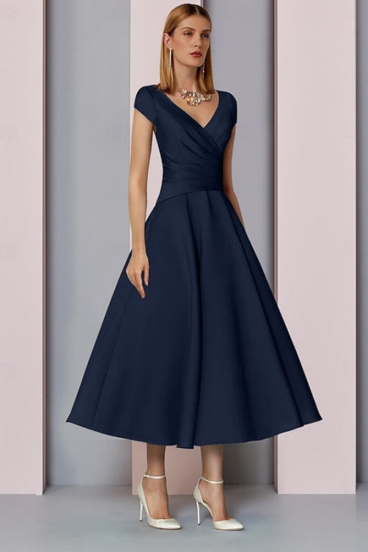 Daffodil Eleanor Satin A-Line Dress