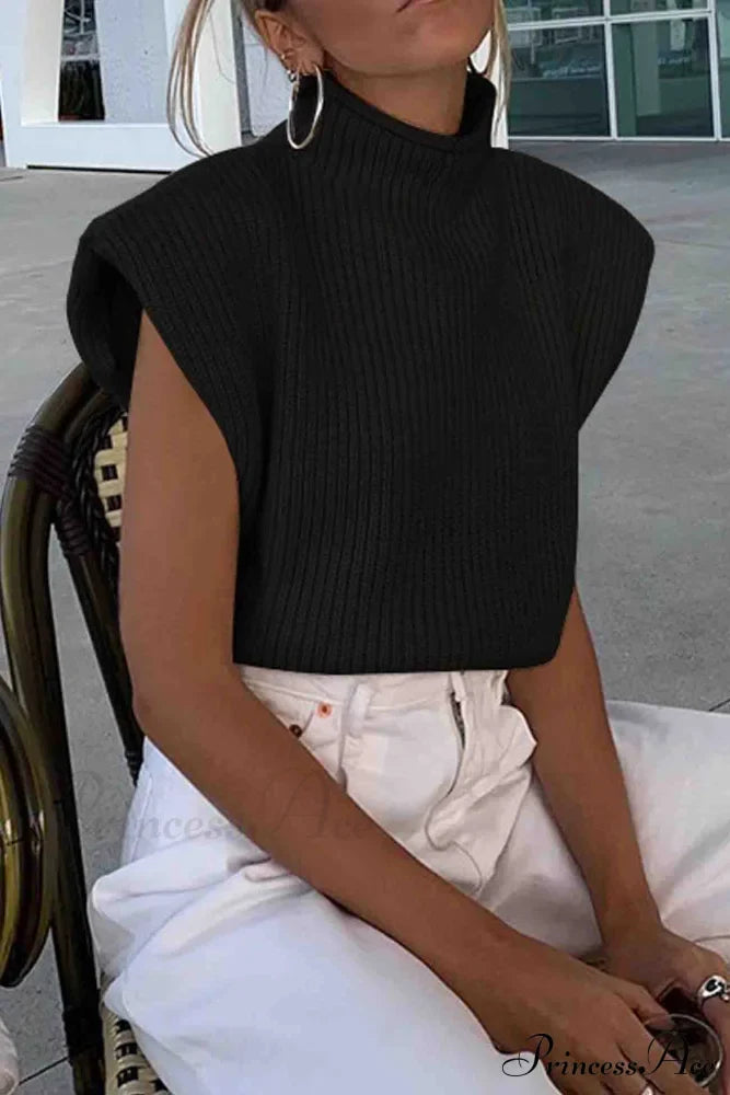 Margot Mock Neck Sweater Wine Red 4