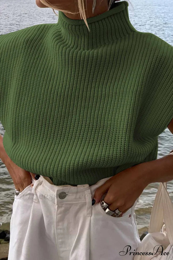 Margot Mock Neck Sweater Orange 10