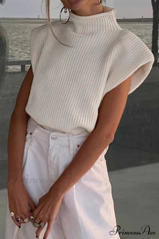 Margot Mock Neck Sweater Brown 2