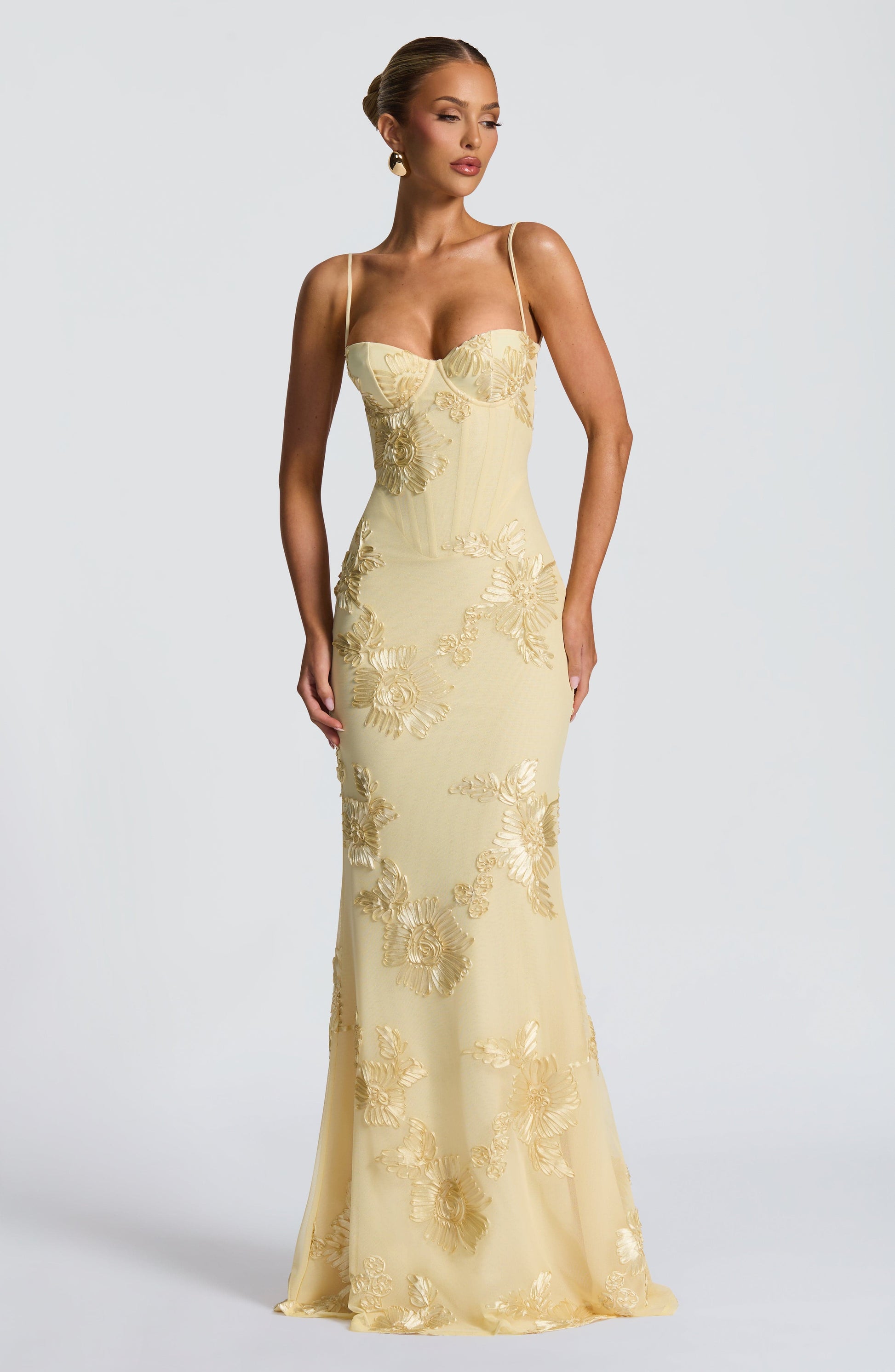Nefertiti Plum Silk Maxi Dress Lemon 7