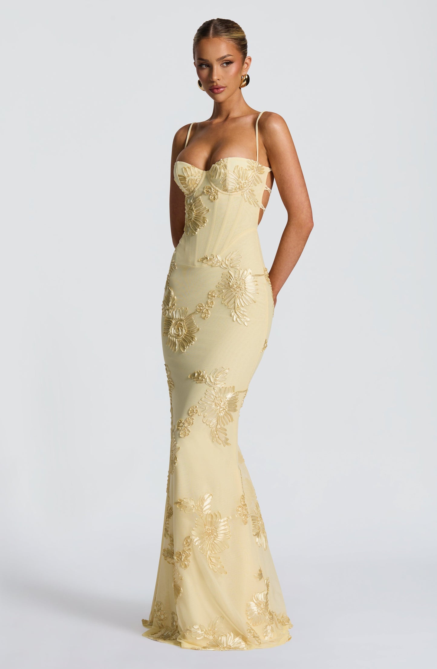 Nefertiti Plum Silk Maxi Dress Lemon 6