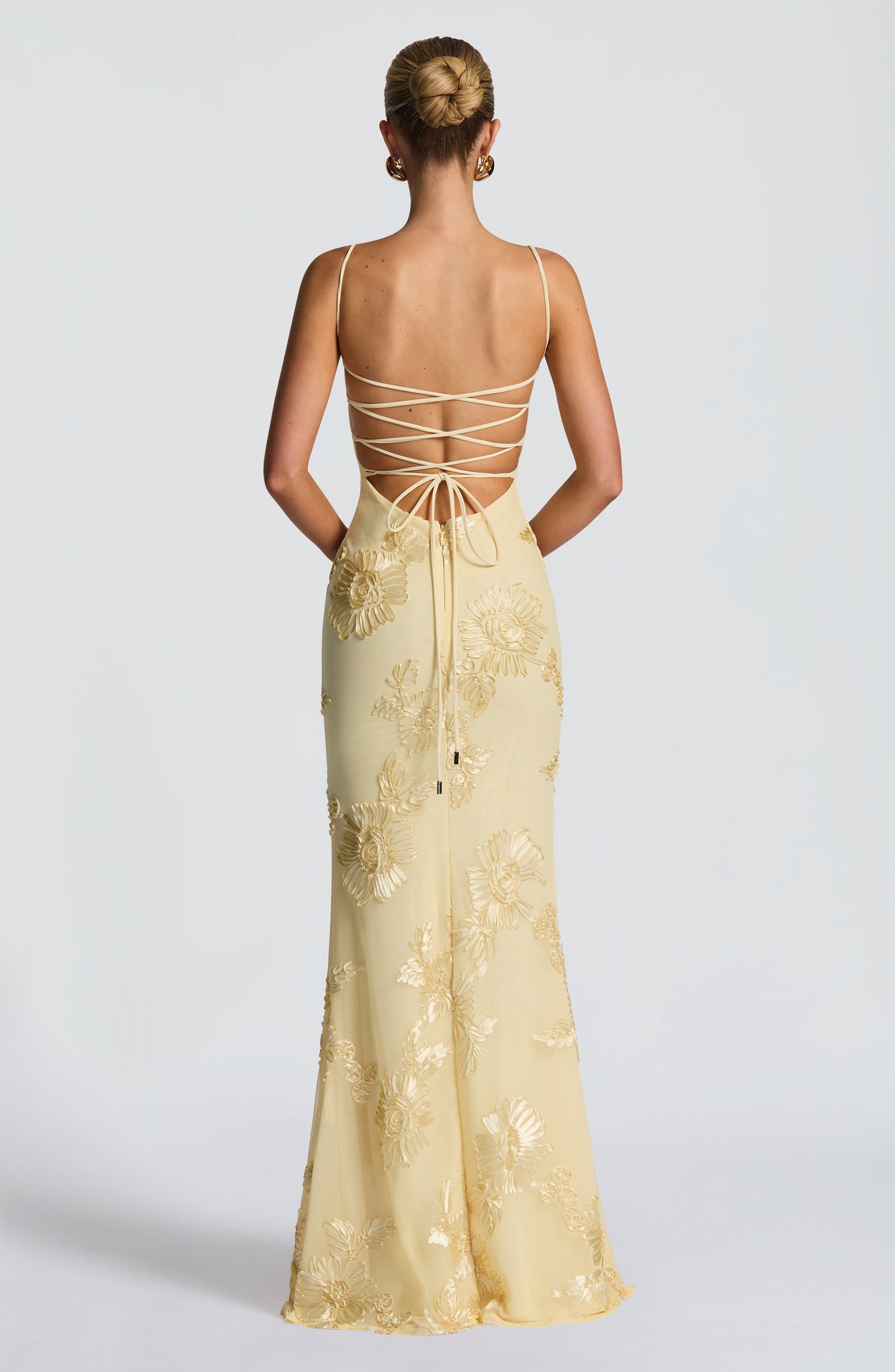Nefertiti Plum Silk Maxi Dress Lemon 2