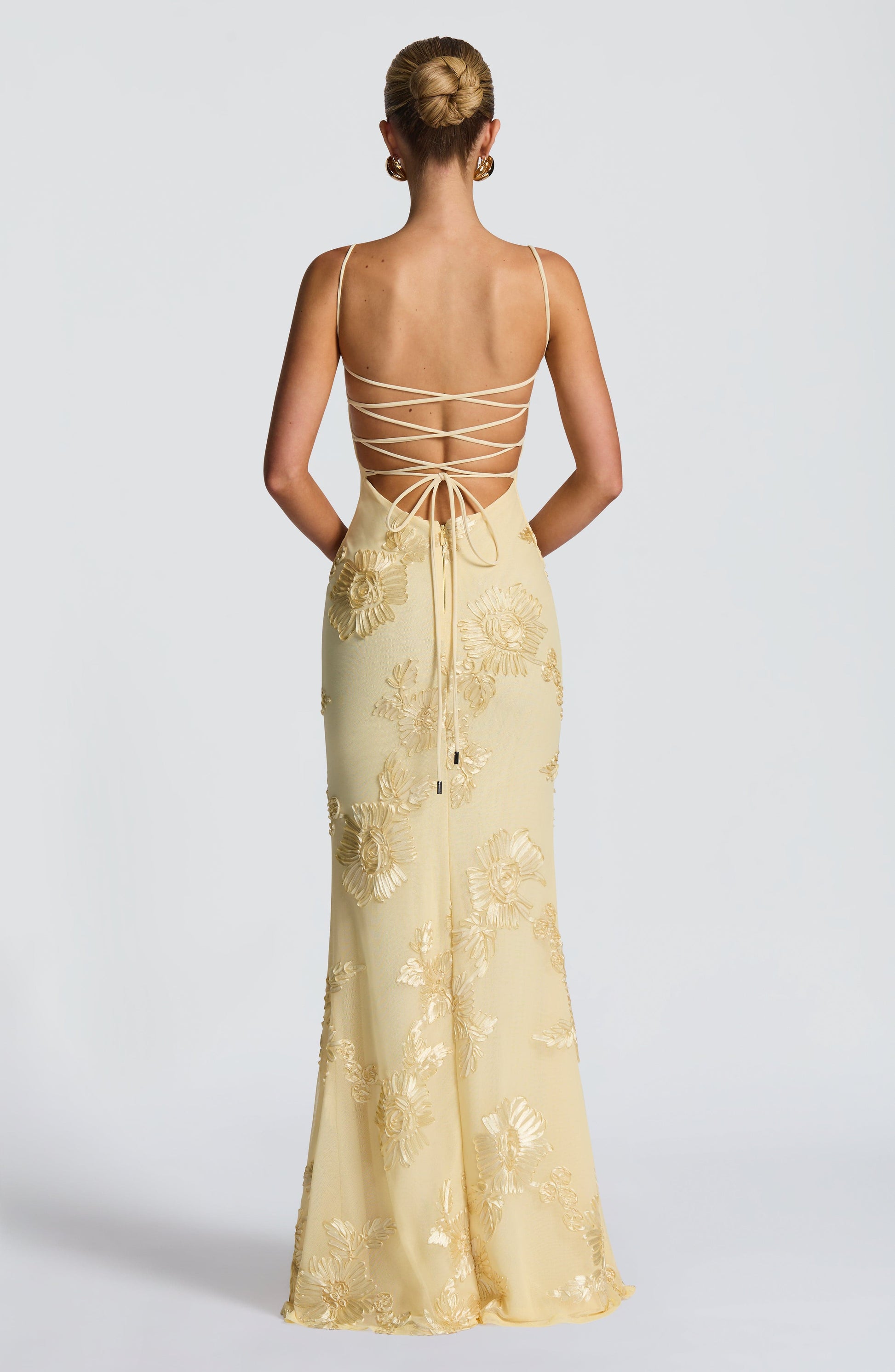 Nefertiti Plum Silk Maxi Dress Lemon 2