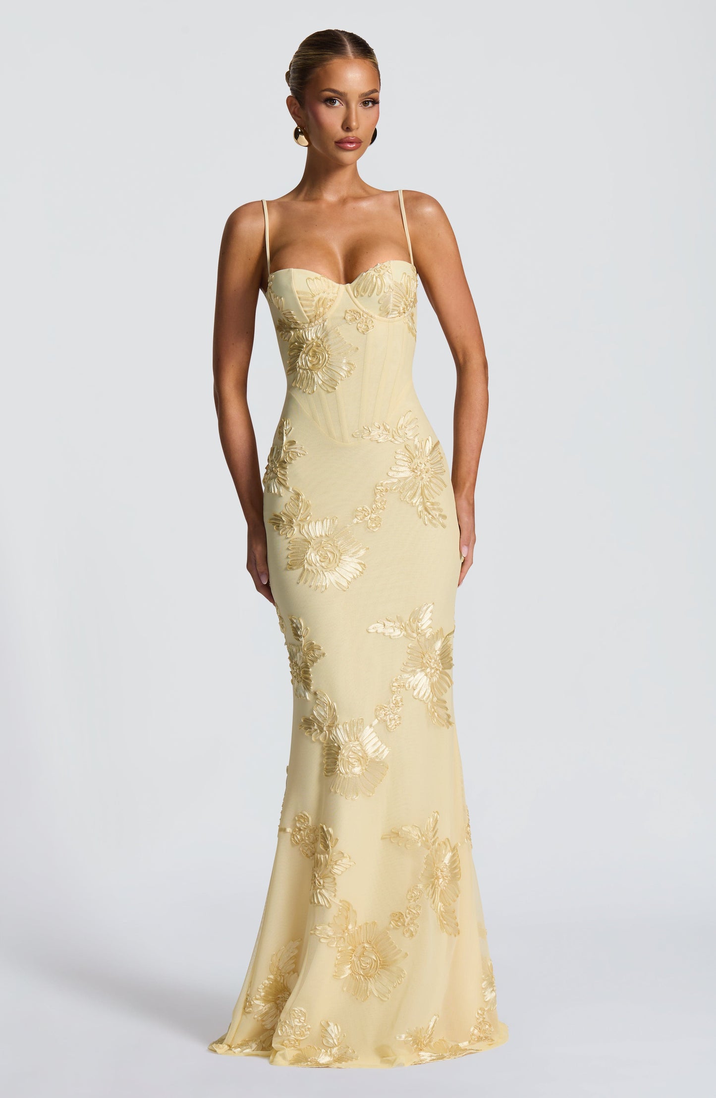 Nefertiti Plum Silk Maxi Dress Lemon 3