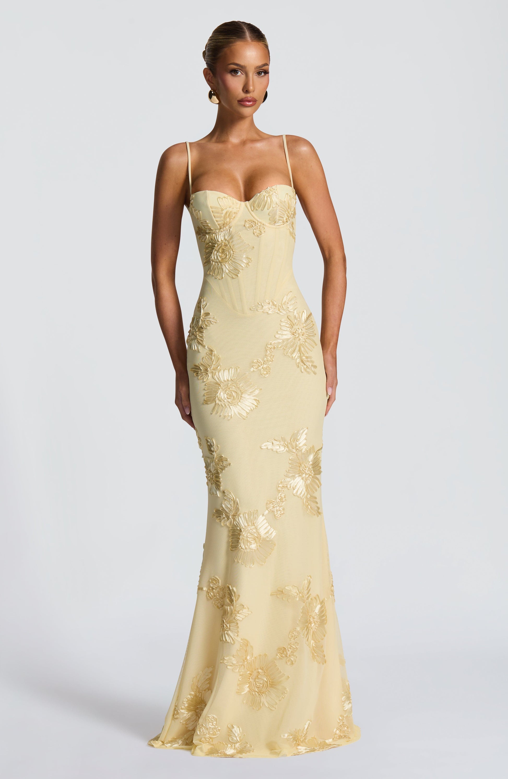 Nefertiti Plum Silk Maxi Dress Lemon 3