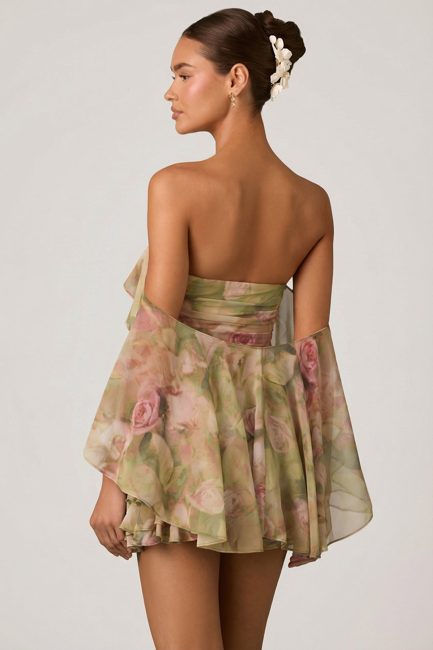 Birdie Off-Shoulder Ruffled Mini Dress Shoulder Ruffled Mini Dress in Floral Multi Print 8