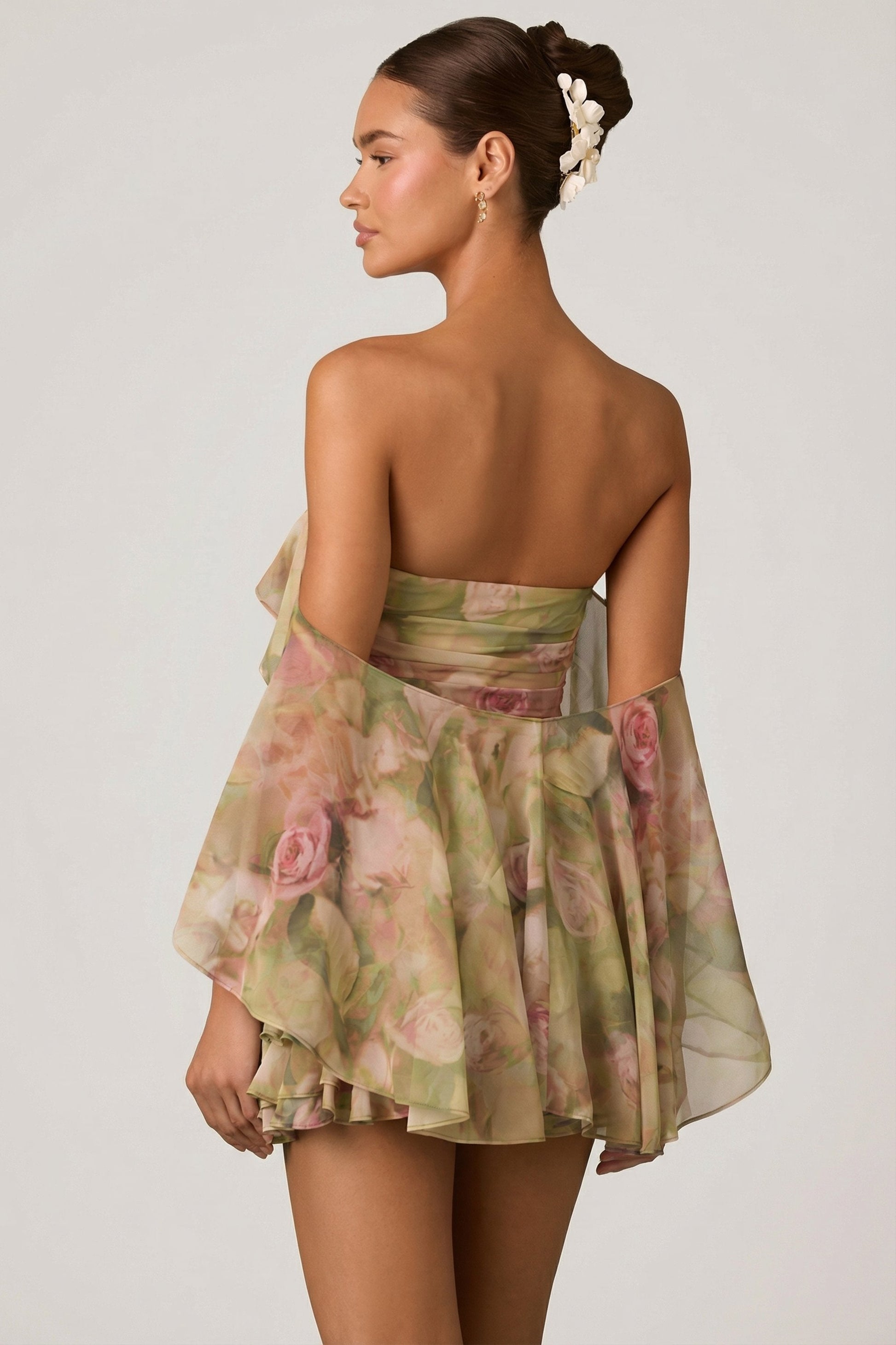 Birdie Off-Shoulder Ruffled Mini Dress Shoulder Ruffled Mini Dress in Floral Multi Print 8