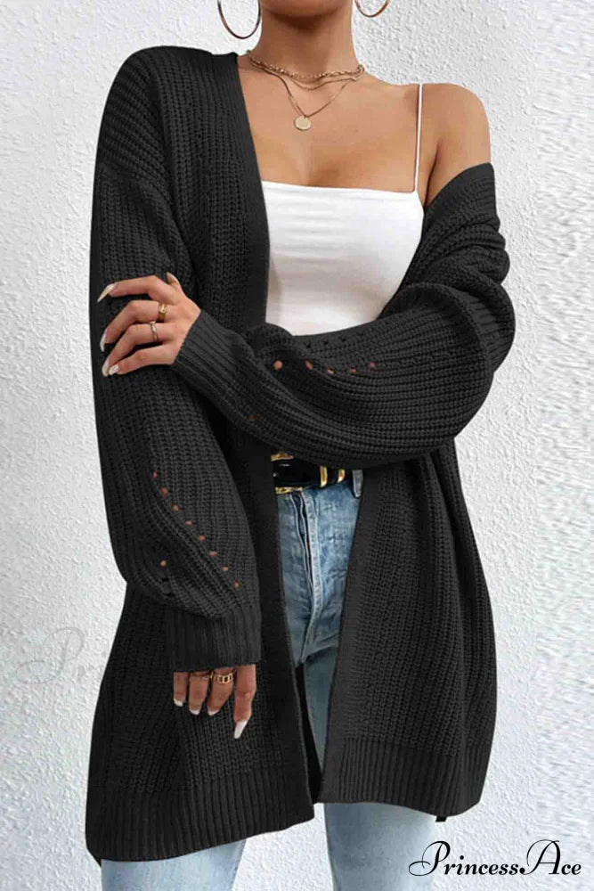 Margot Cardigan in Black Grey 3